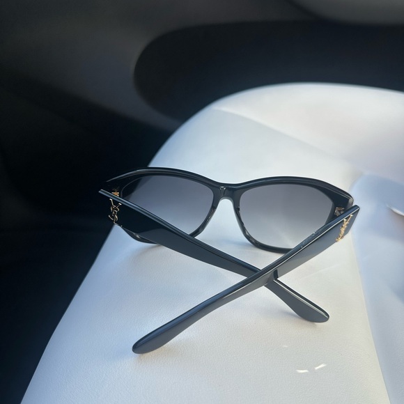 Saint Laurent Glossy Black Sunglasses - Picture 2 of 9